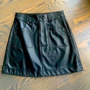 Madewell vegan leather Aline skirt 4